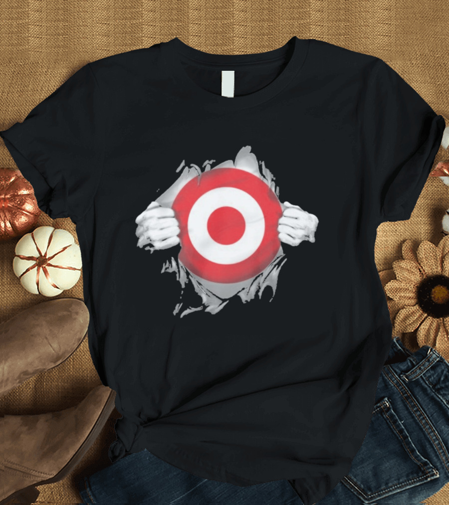 Target Ripped Chest Superhero Torn Look Employee Impact T-Shirt