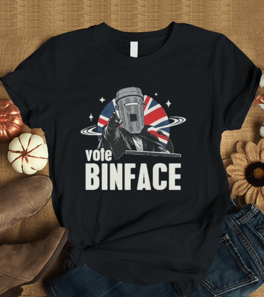 Vote Binface UK Political Satire Union Jack Space T-Shirt