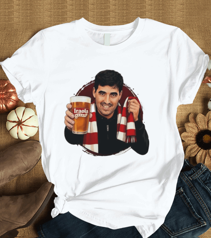 Andoni Iraola Athletic Club Bilbao Beer Glass Scarf Fan T-Shirt