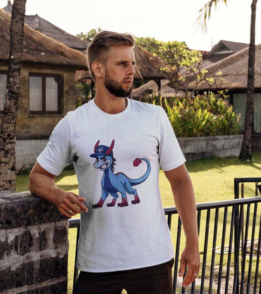 Toronto Blue Jays MLB Baseball Blue Dragon Hat T-Shirt