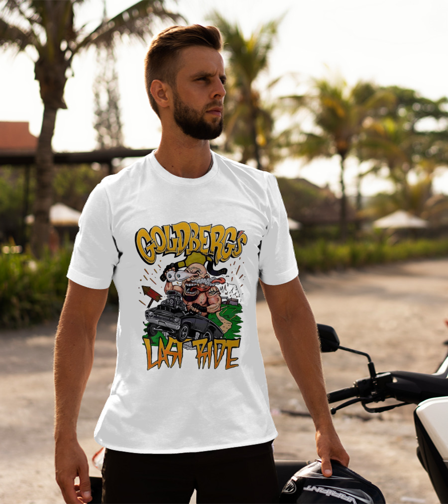 Goldberg's Last Ride Wrestling Cartoon Car WCW WWE T-Shirt