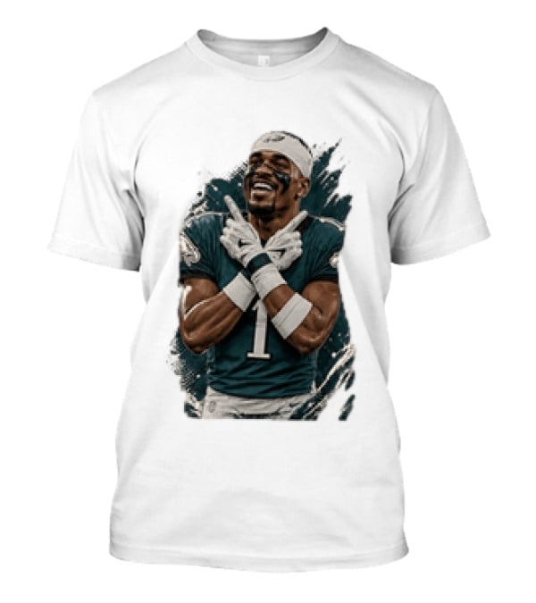 Philadelphia Eagles Jalen Hurts Celebratory Pose Football Team Gear T-Shirt