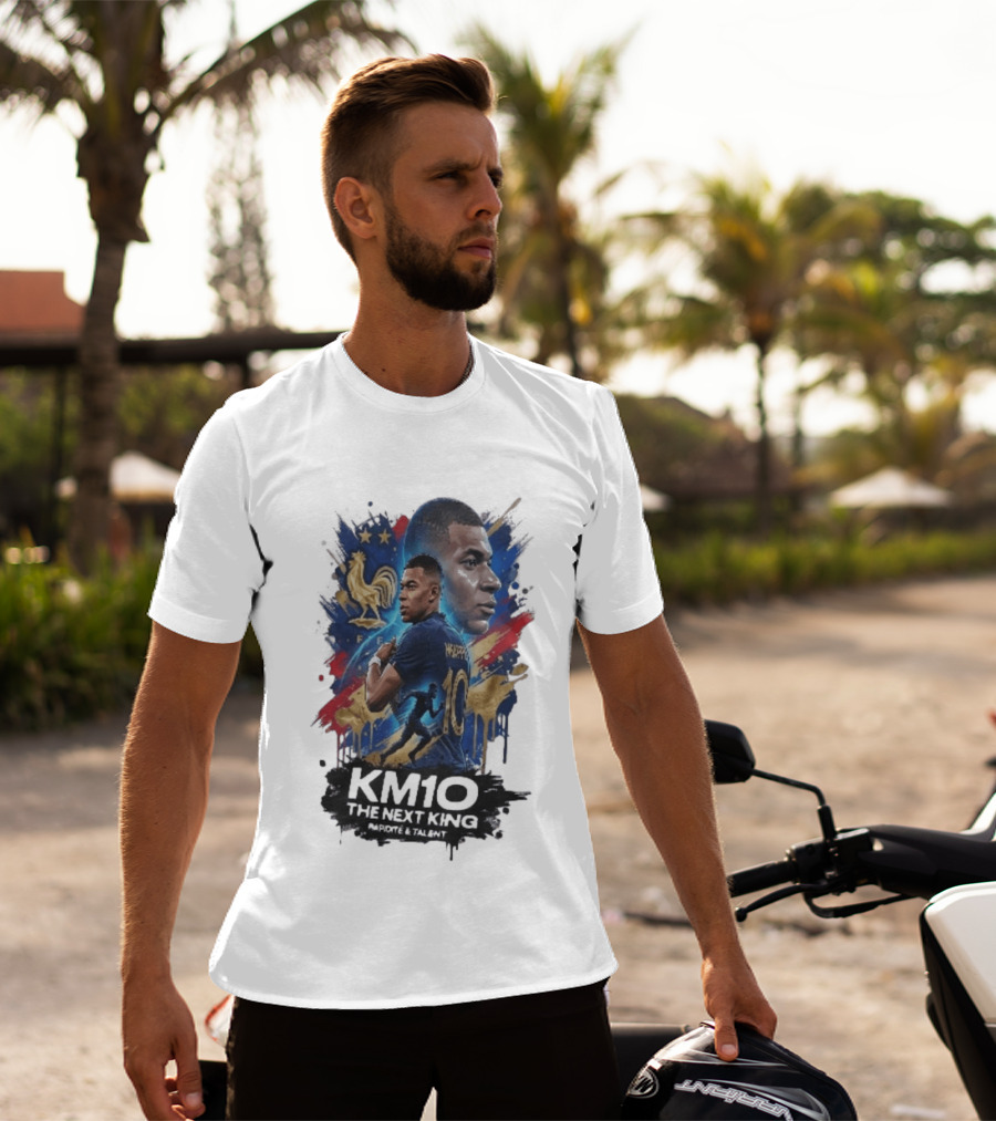 KM10 Kylian Mbappé The Next King Rapidite & Talent France Legends T-Shirt