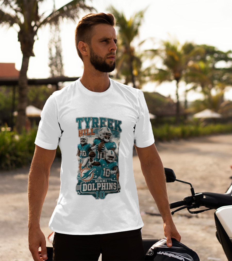 Tyreek Hill Miami Dolphins 10 Football T-Shirt