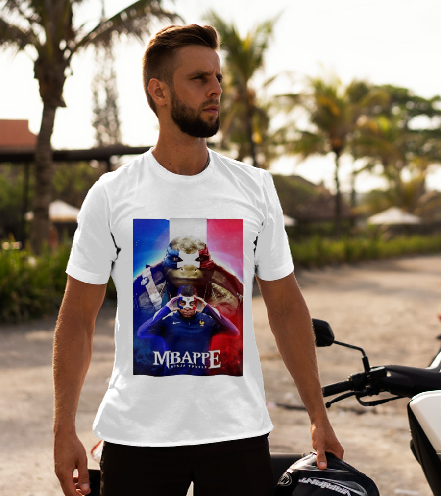 Mbappe France National Football Ninja Turtle T-Shirt