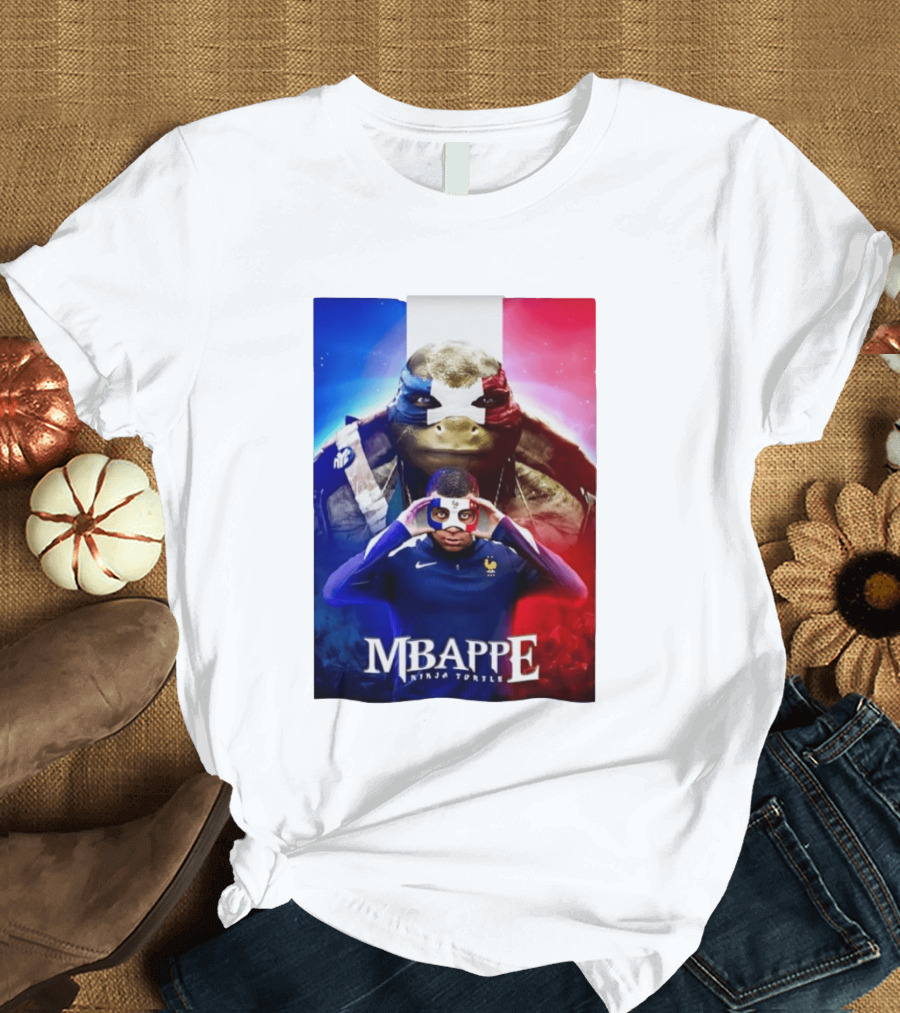Mbappe France National Football Ninja Turtle T-Shirt