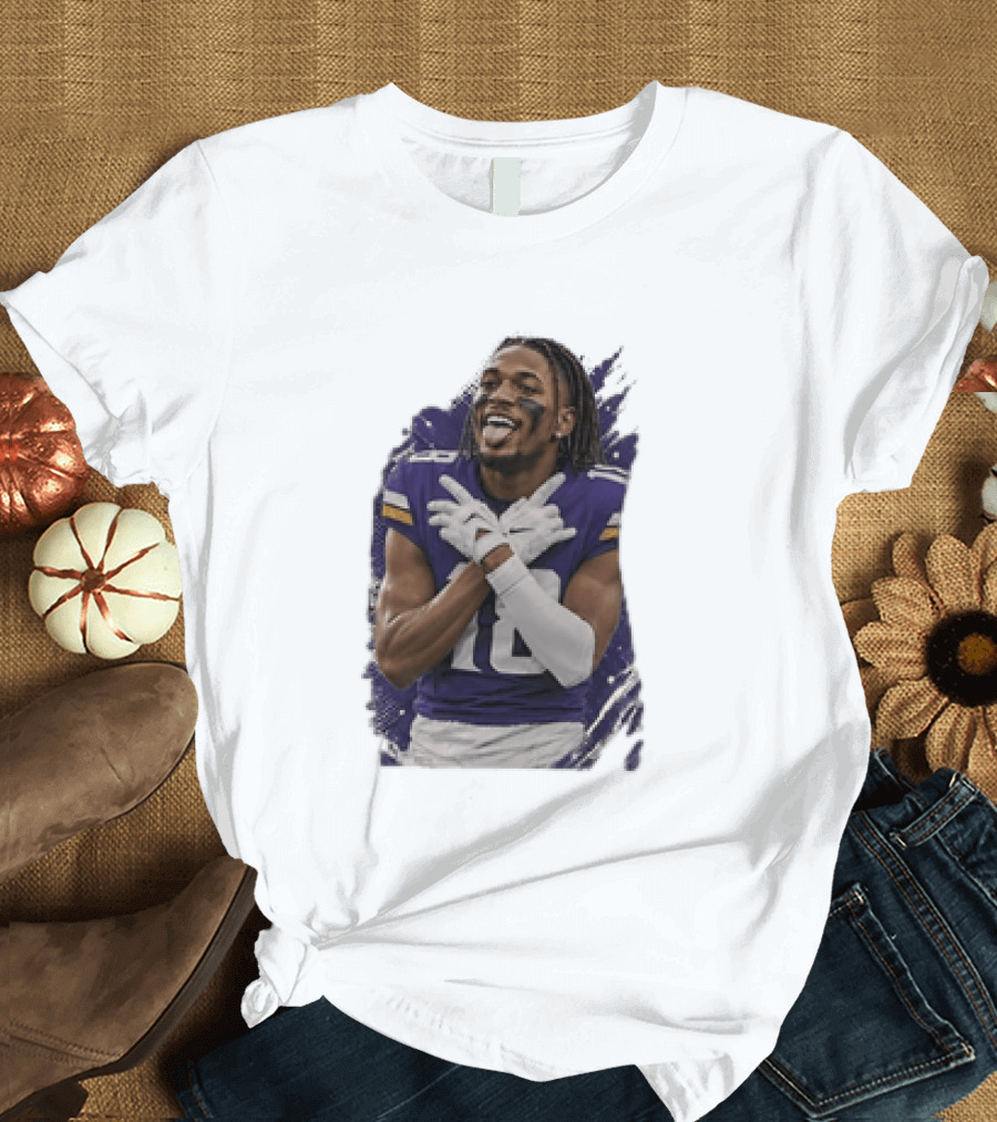 Minnesota Vikings Justin Jefferson Number 18 Football Player T-Shirt