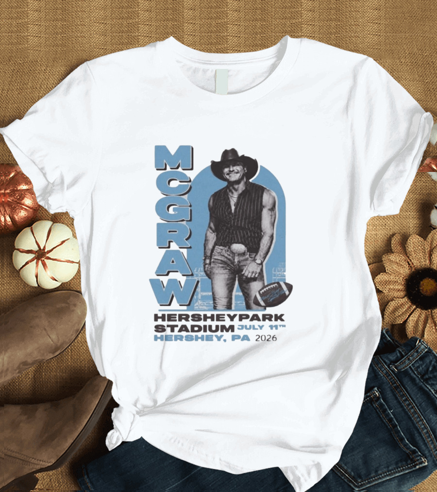 MCGRAW Hersheypark Stadium July 11th Hershey PA 2026 Football T-Shirt