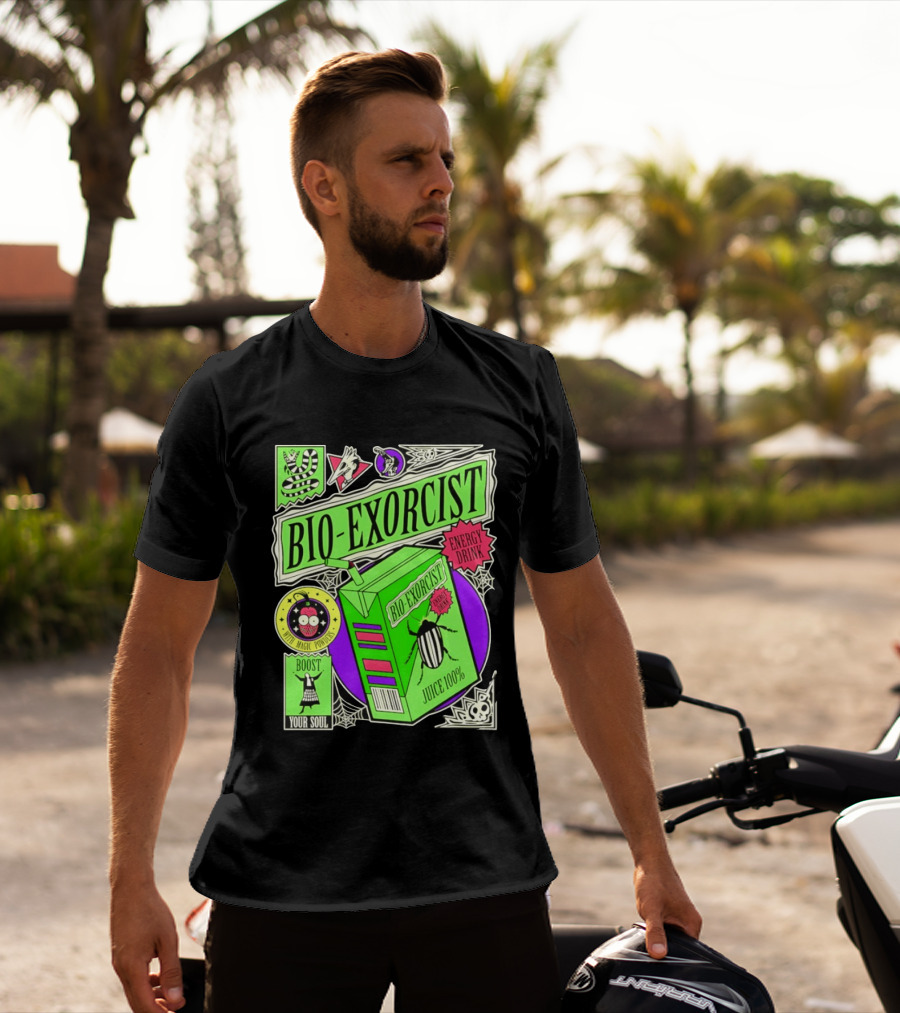 Bio Exorcist Energy Drink Juice 100% Boost Your Soul With Magic Powders T-Shirt