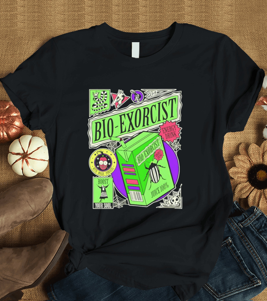 Bio Exorcist Energy Drink Juice 100% Boost Your Soul With Magic Powders T-Shirt