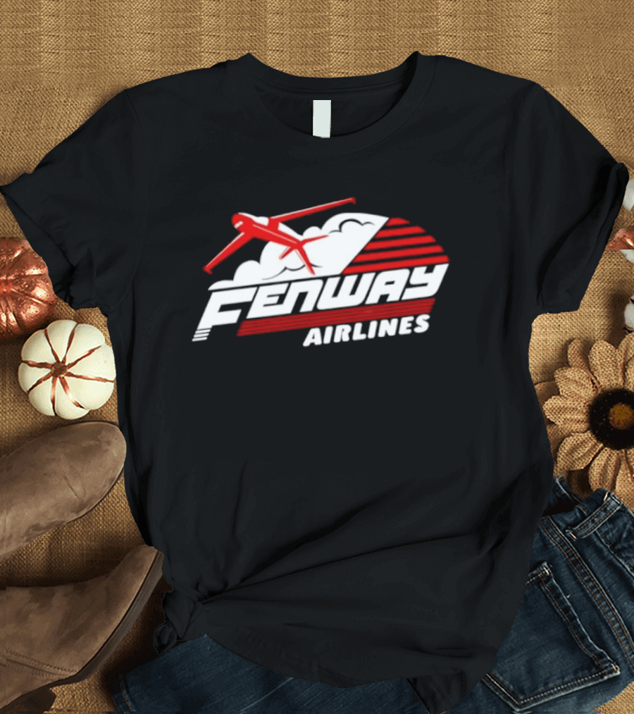 Boston Red Sox Fenway Airlines Baseball Team Vintage Pilot Urban Fan Gear T-Shirt