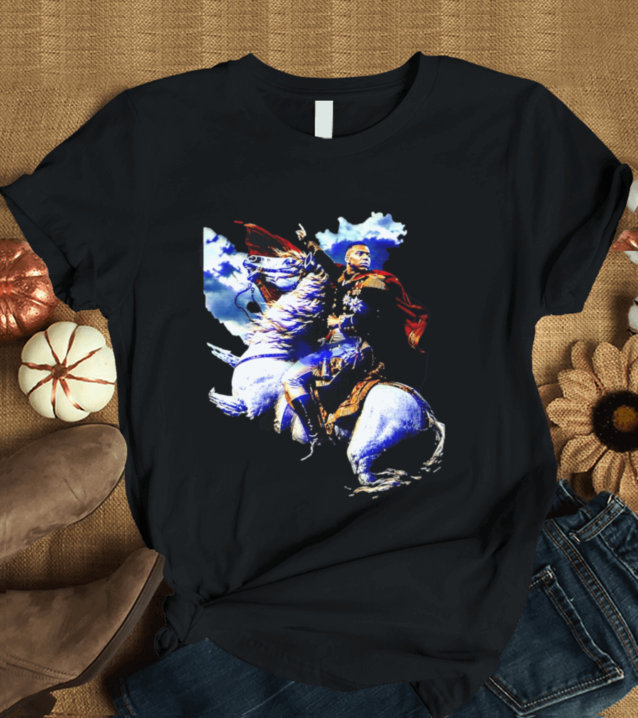 Kylian Mbappe Napoleon Bonaparte Crossing Alps Painting Horse Rider T-Shirt