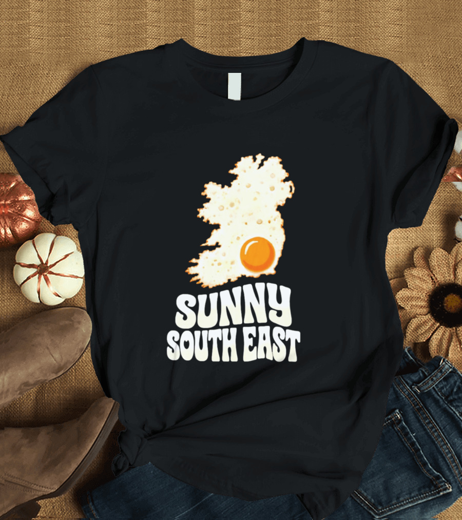 Sunny South East Ireland Fried Egg Map T-Shirt