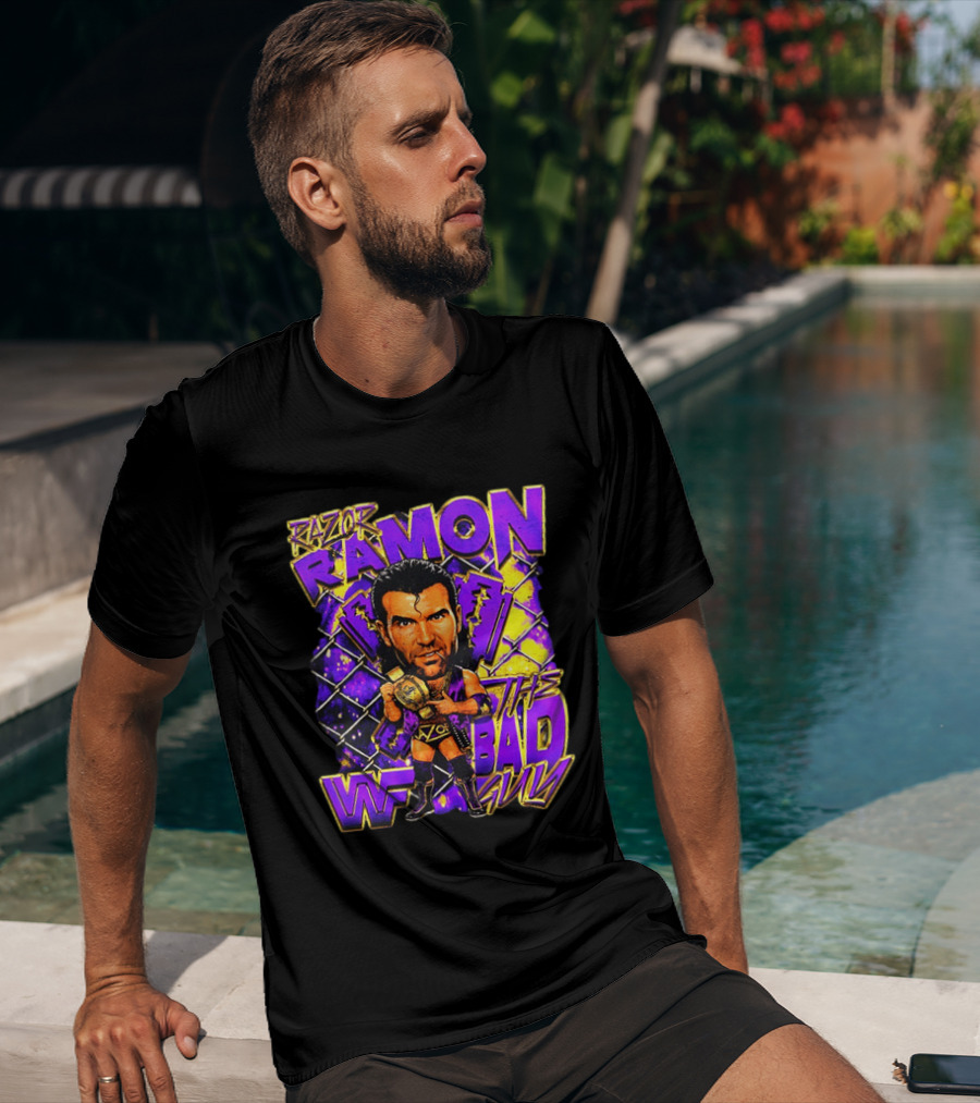 Razor Ramon WWF The Bad Guy Wrestling Champion 90s T-Shirt