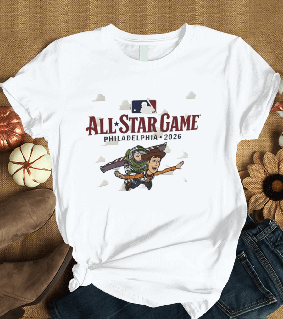 Toy Story Buzz Lightyear Woody All Star Game Philadelphia 2026 T-Shirt