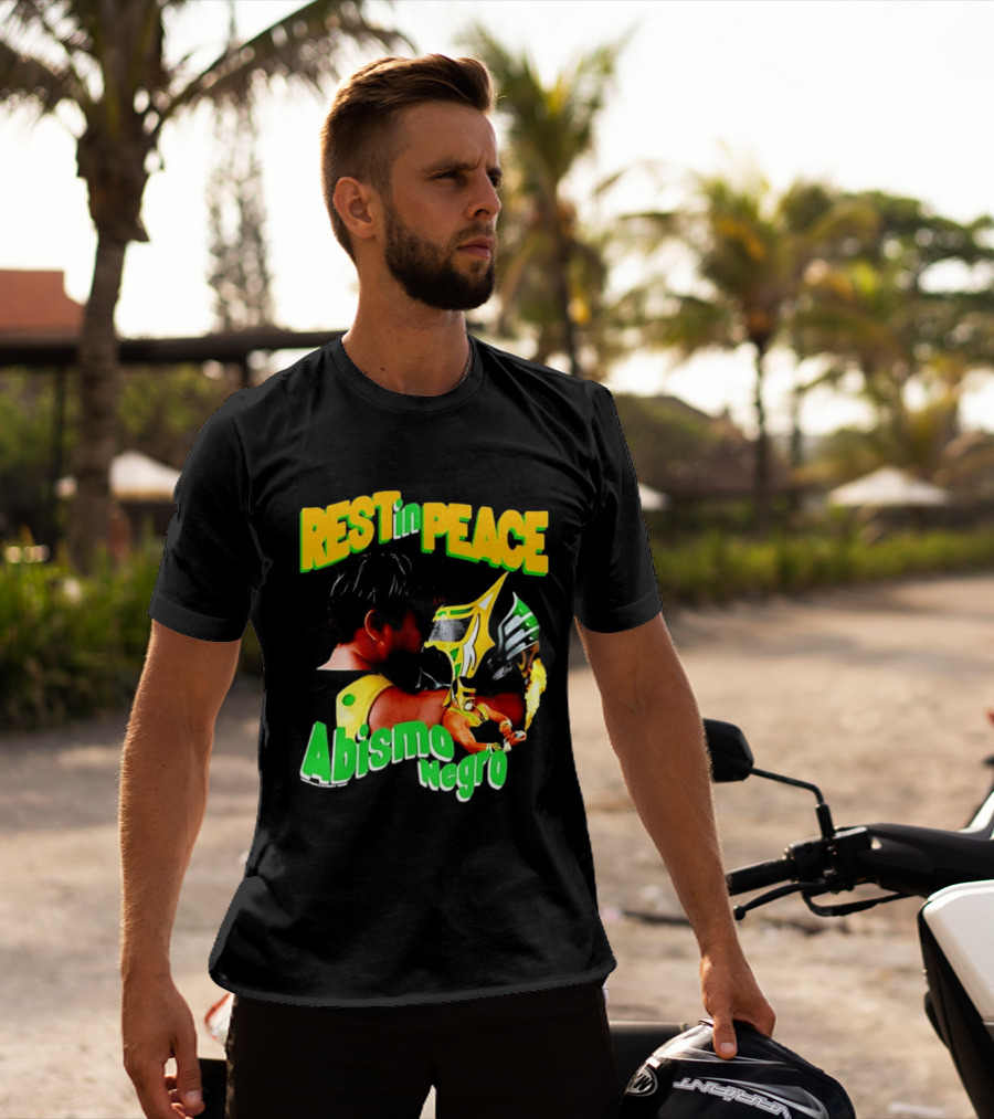 REST In PEACE Abismo Negro Lucha Libre AAA Professional Wrestling T-Shirt