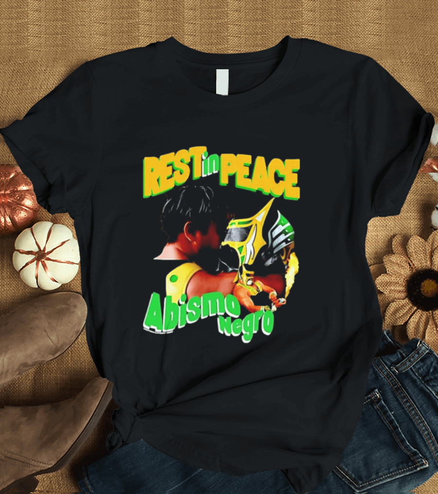 REST In PEACE Abismo Negro Lucha Libre AAA Professional Wrestling T-Shirt