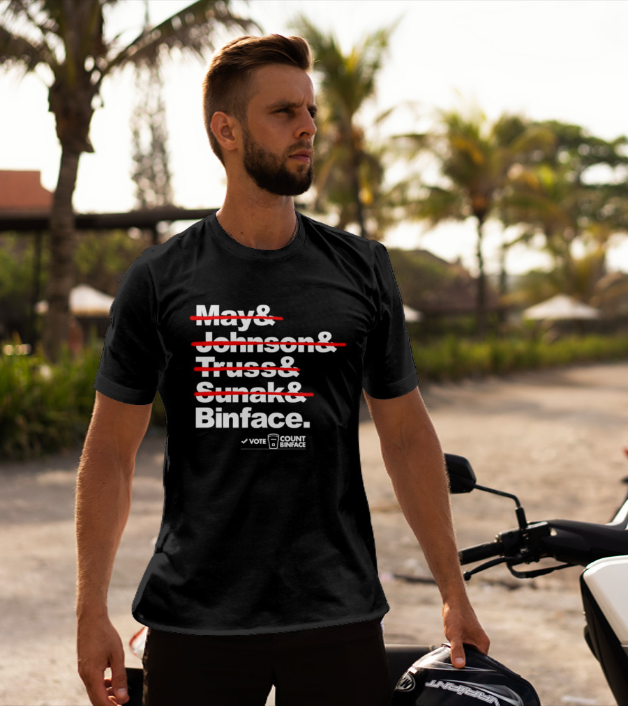 Vote Count Binface May Johnson Truss Sunak Binface Clacton 2026 T-Shirt