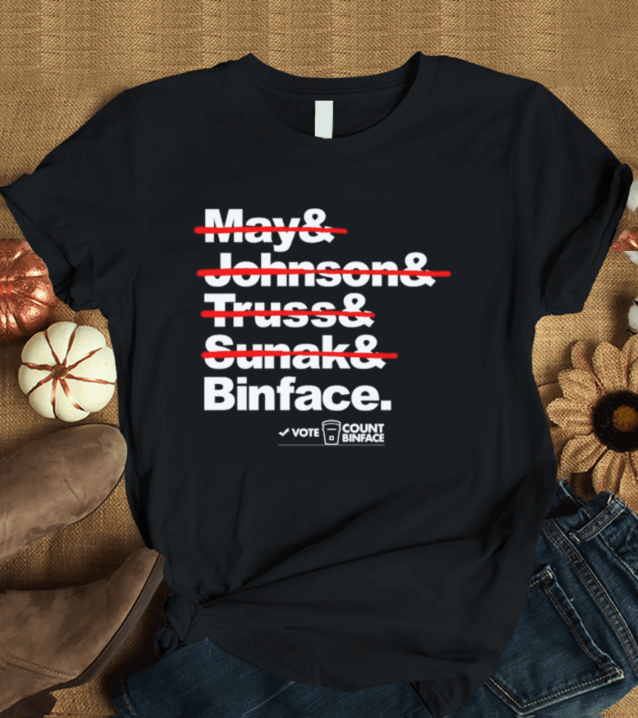 Vote Count Binface May Johnson Truss Sunak Binface Clacton 2026 T-Shirt