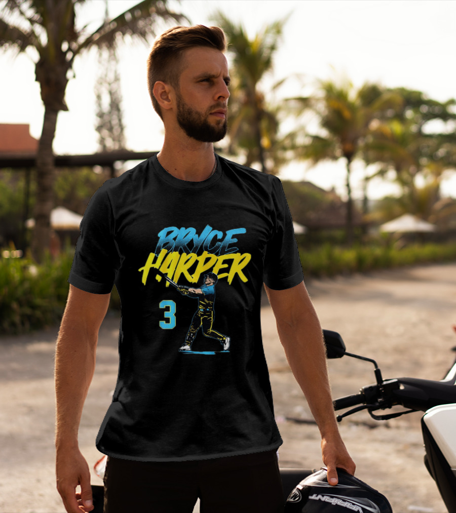 Bryce Harper 3 Philadelphia Phillies City Connect Baseball T-Shirt