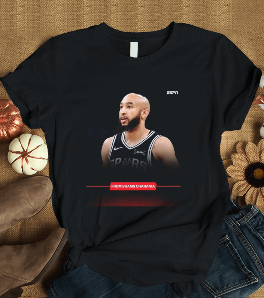 ESPN San Antonio Spurs Jordan McLaughlin From Shams Charania T-Shirt