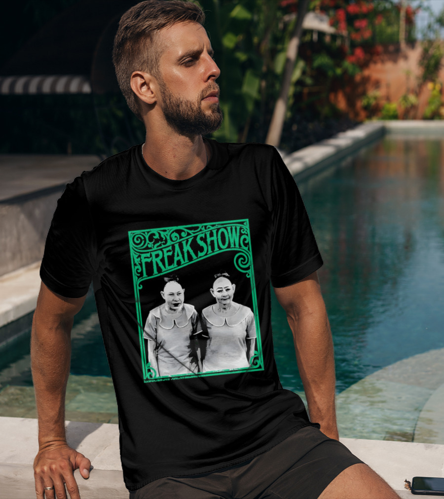 Freak Show Vintage Circus Sideshow Twins T-Shirt