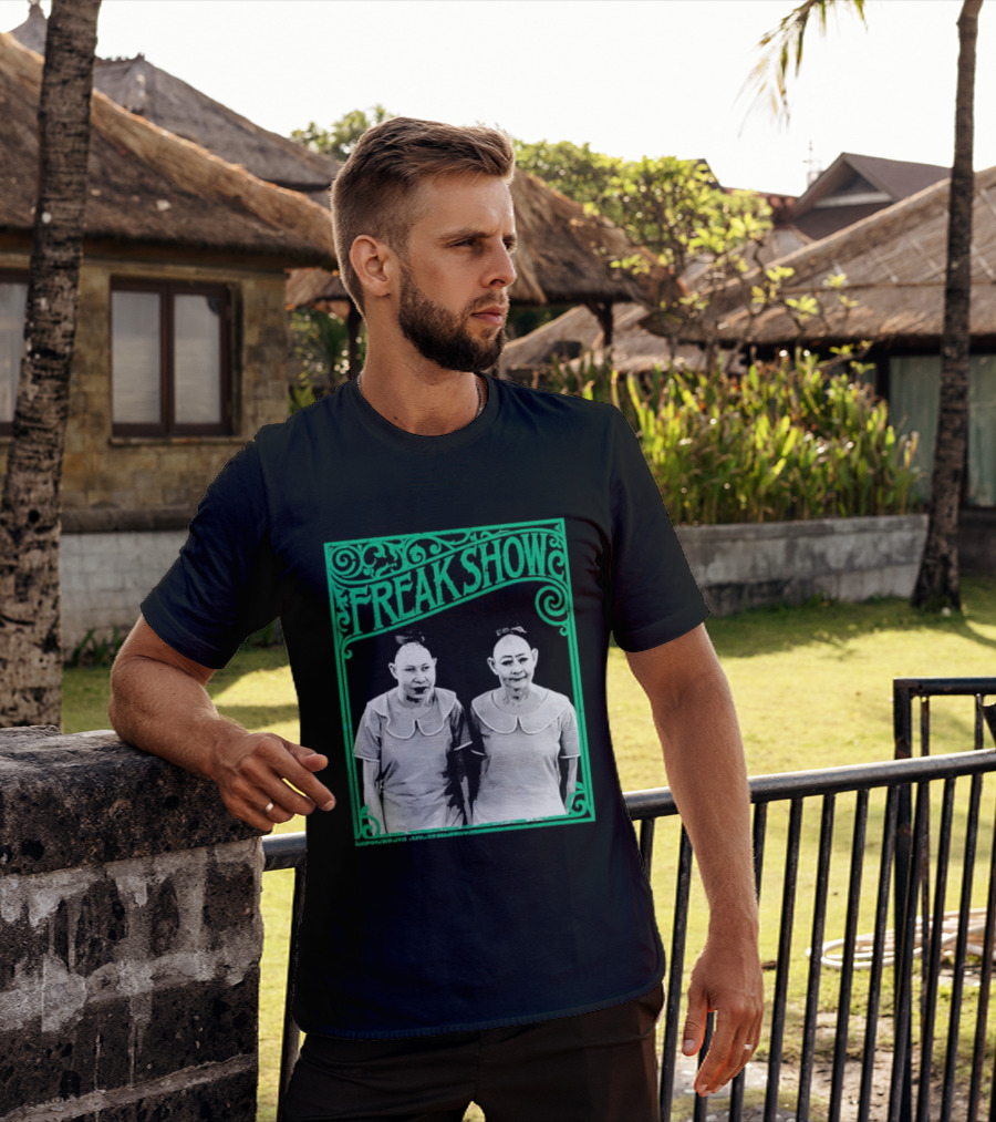 Freak Show Vintage Circus Sideshow Twins T-Shirt