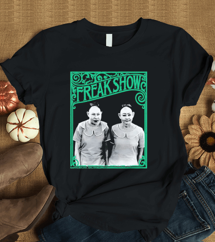 Freak Show Vintage Circus Sideshow Twins T-Shirt