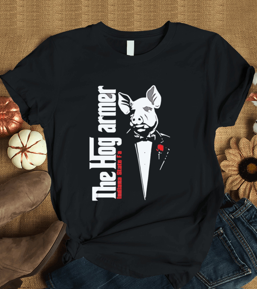 The Hogfarmer Indiana State Fair Pig Tuxedo T-Shirt