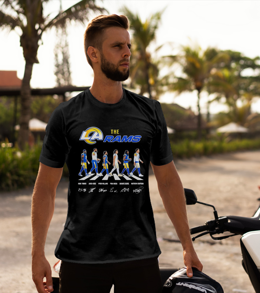Kobie Turner Jared Verse Kyren Williams Puka Nacua Davante Adams Matthew Stafford The Rams Abbey Road NFL Players T-Shirt