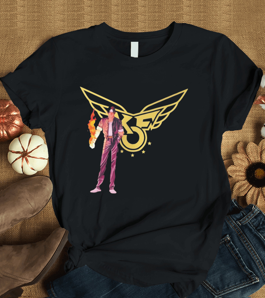 KOF Kyo Kusanagi Fire Power Iconic Wings T-Shirt
