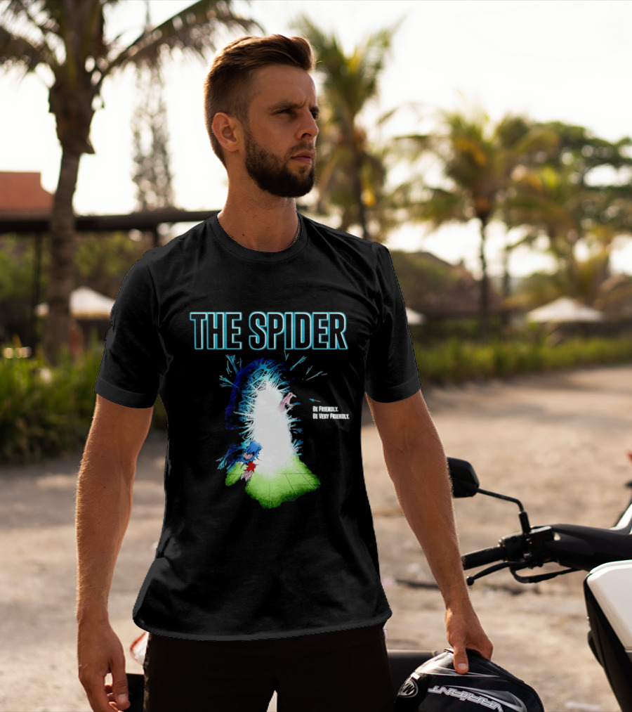 The Spider Be Friendly Be Very Friendly Comic Explosion T-Shirt