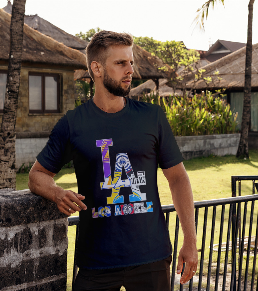 Los Angeles Lakers Clippers Kings Rams Chargers Fan Collection T-Shirt
