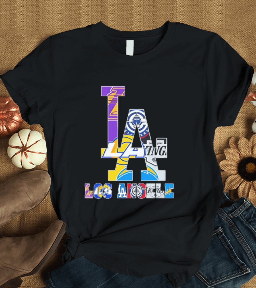 Los Angeles Lakers Clippers Kings Rams Chargers Fan Collection T-Shirt