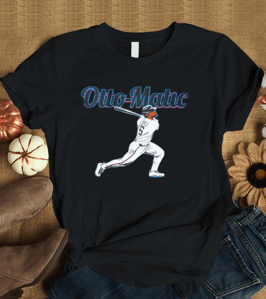 Otto Matic Lopez Swinging Baseball Toronto Blue Jays T-Shirt