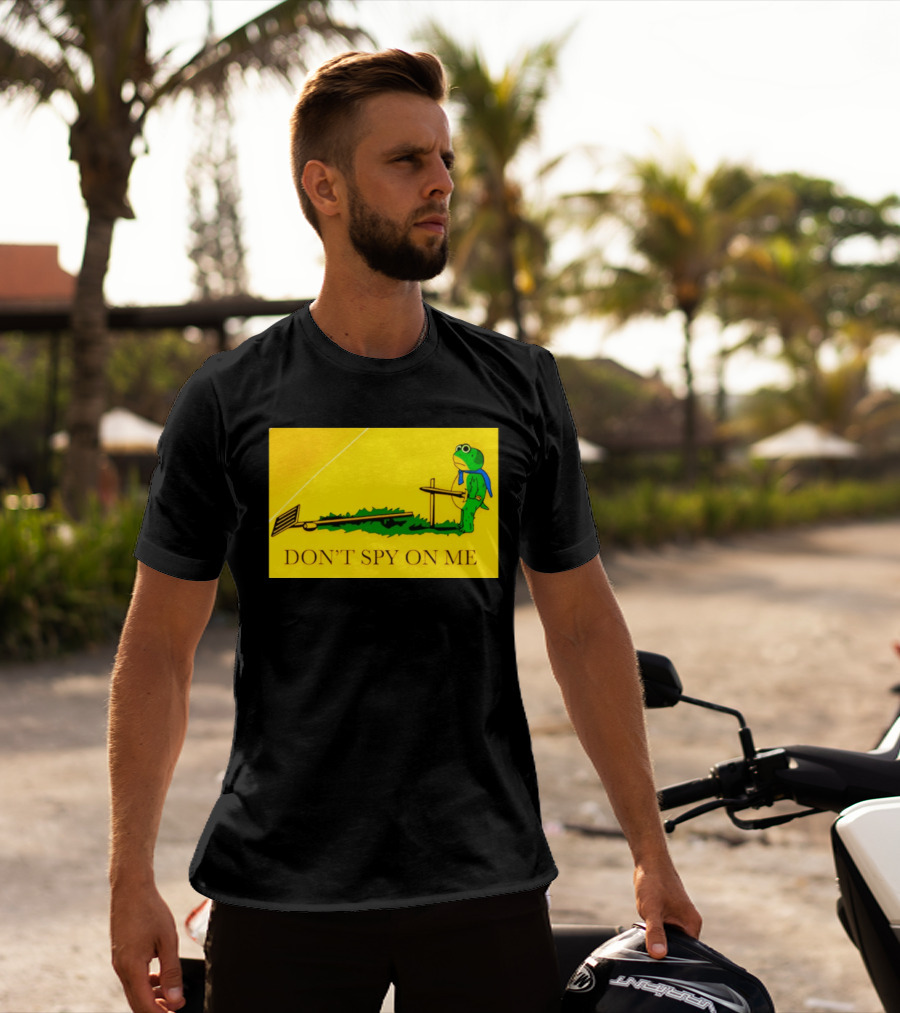 Portland Frog Don't Spy On Me Anti Flock Camera T-Shirt