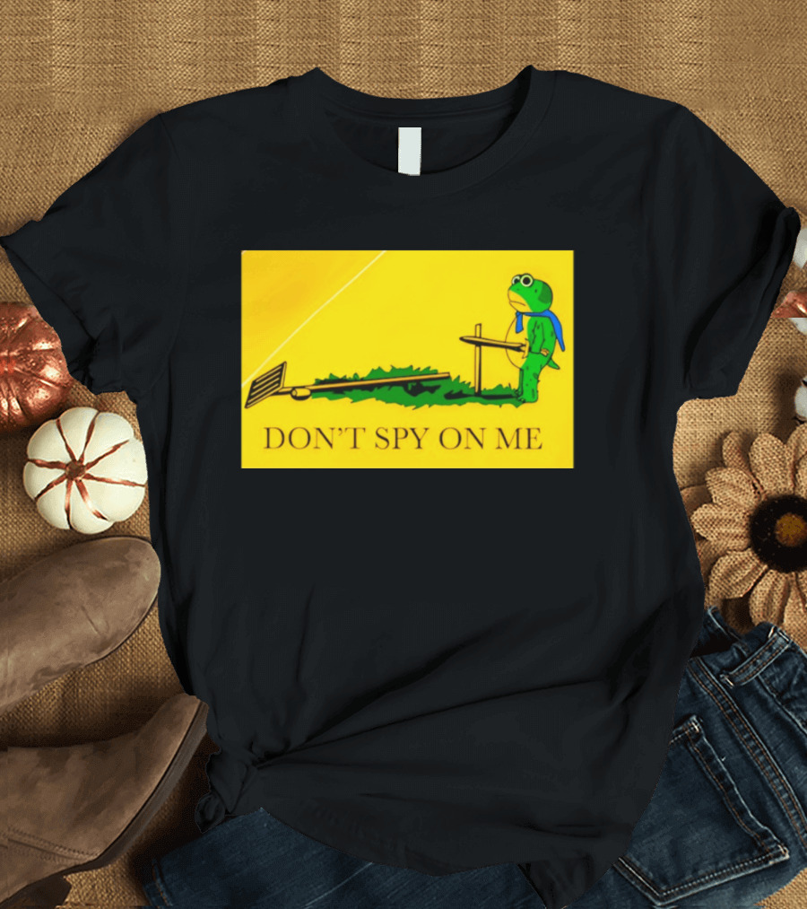 Portland Frog Don't Spy On Me Anti Flock Camera T-Shirt
