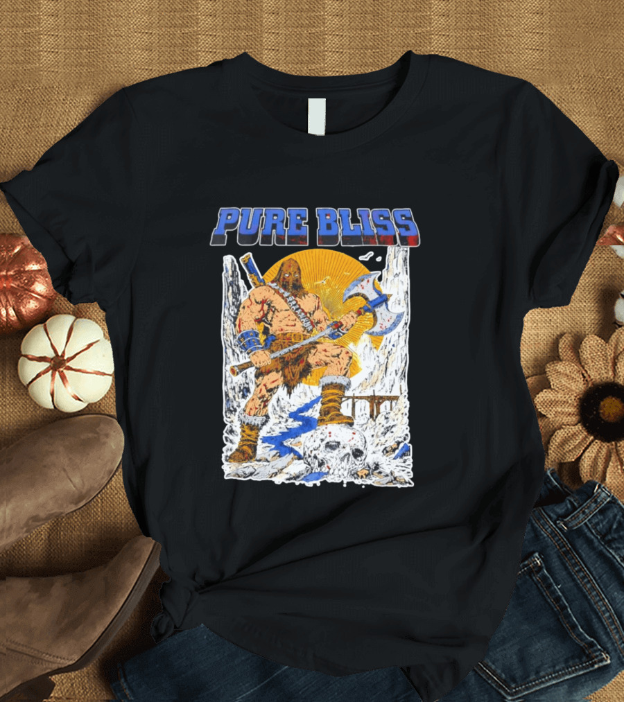 Pure Bliss Barbarian Warrior Axe Skull Fantasy Adventure T-Shirt
