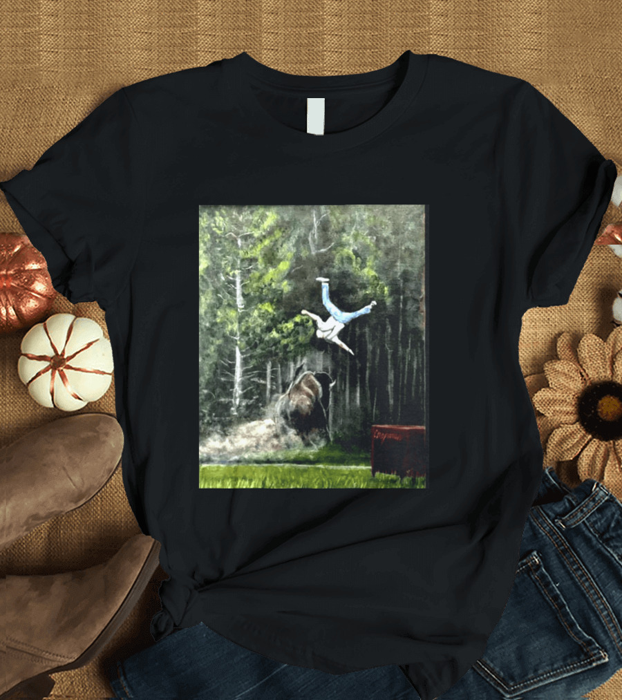 Raccoon Flaming Fart Chaos With Hippo And Unexpected Forest Flip T-Shirt