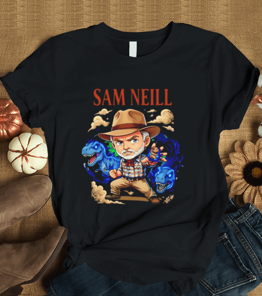 Rest In Peace Sam Neill 1947 2026 Anime Dinosaur Paleontologist Adventure T-Shirt