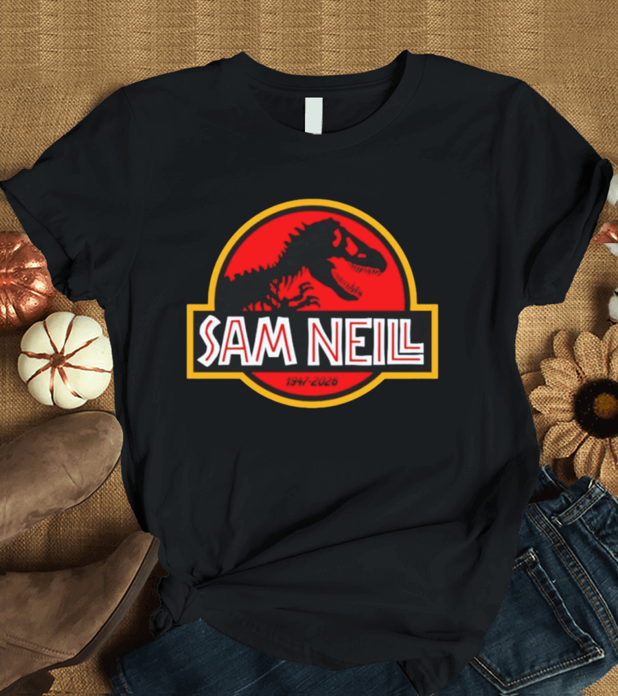 Sam Neill 1947 2026 Jurassic Park Rex T-Shirt