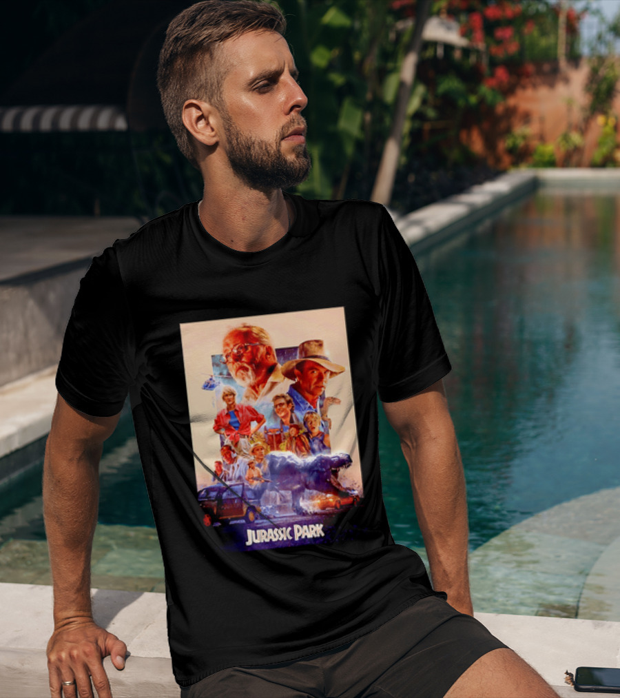 Sam Neill Laura Dern Jeff Goldblum Richard Attenborough Jurassic Park RIP T-Shirt