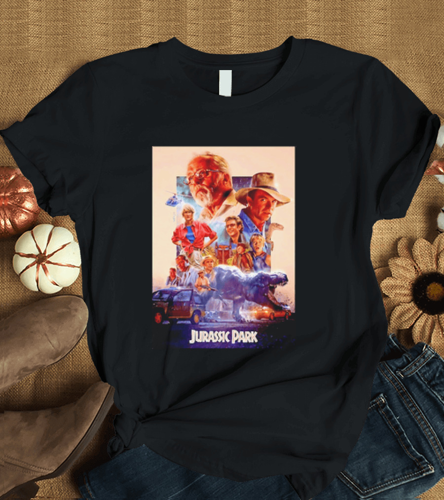 Sam Neill Laura Dern Jeff Goldblum Richard Attenborough Jurassic Park RIP T-Shirt