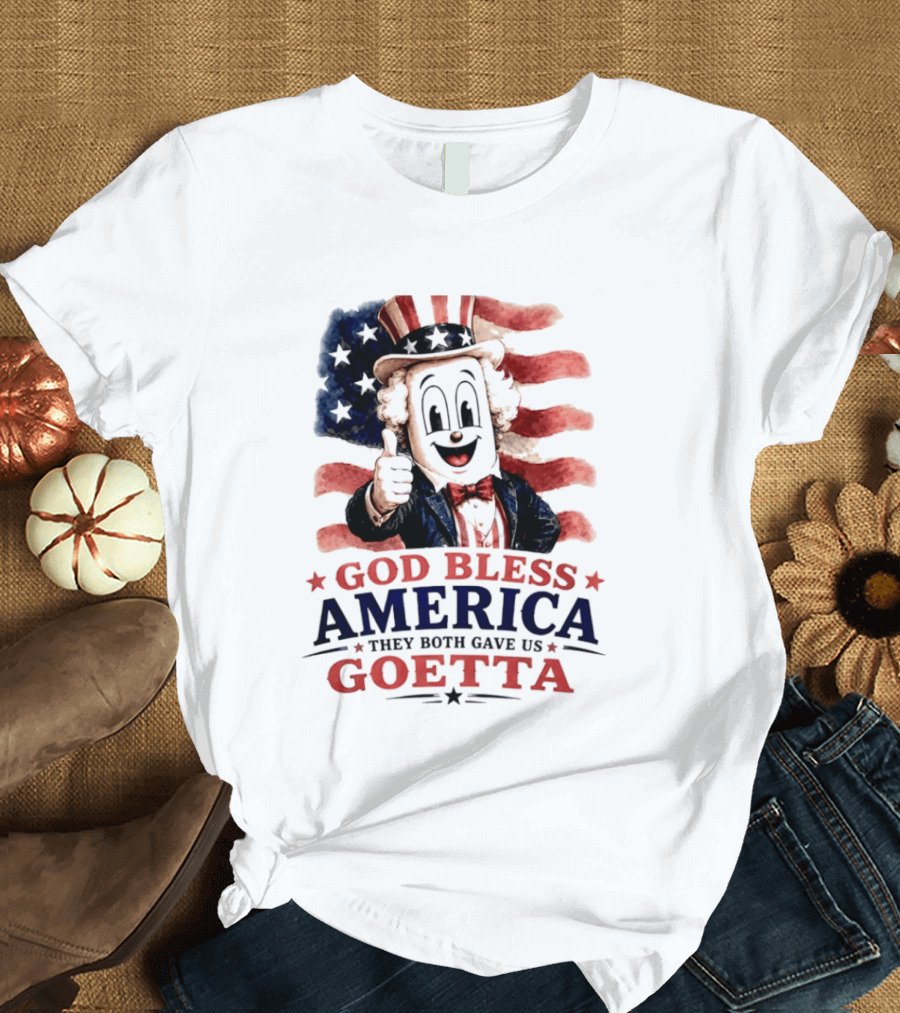 God Bless America They Both Gave Us Goetta USA Flag T-Shirt