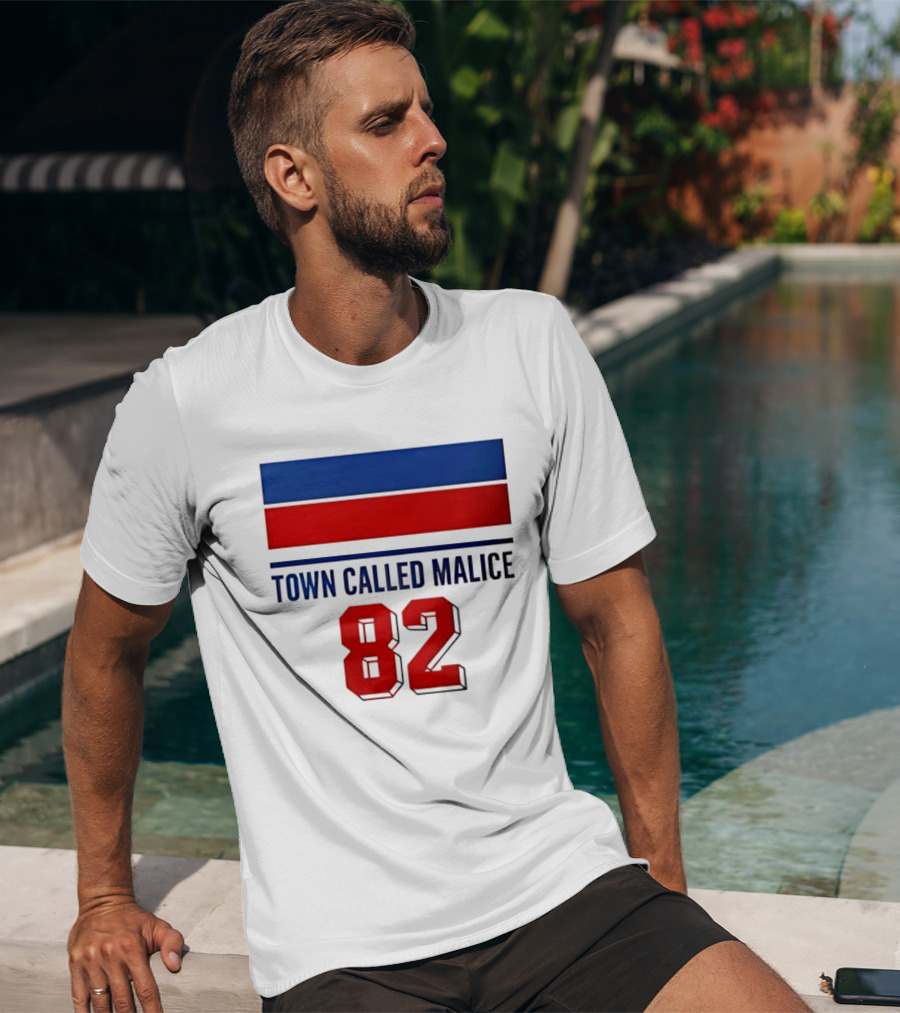 The Jam Town Called Malice 82 Red And Blue Bars T-Shirt