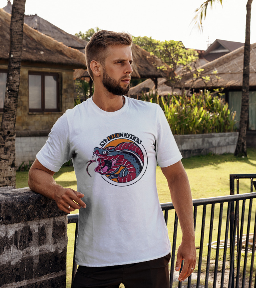 No Dictators Political Satire Snake T-Shirt