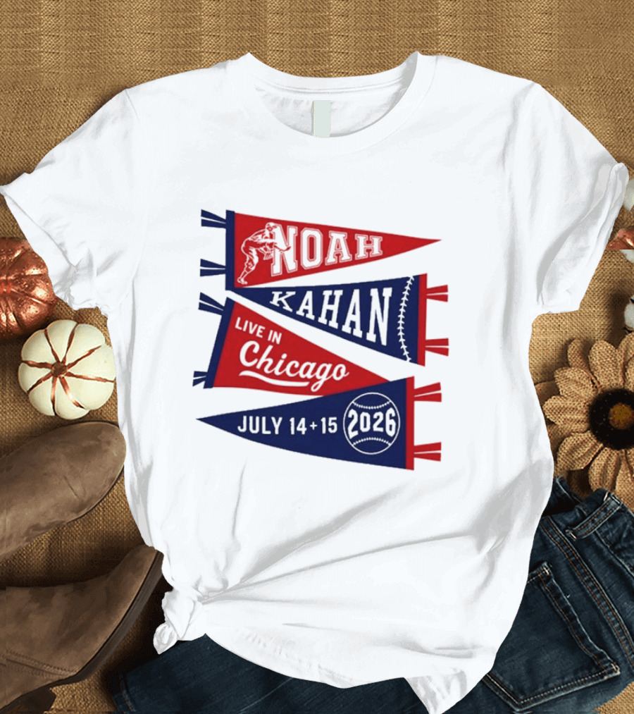 Noah Kahan Wrigley Field Chicago July 14 15 2026 Event Pennant T-Shirt