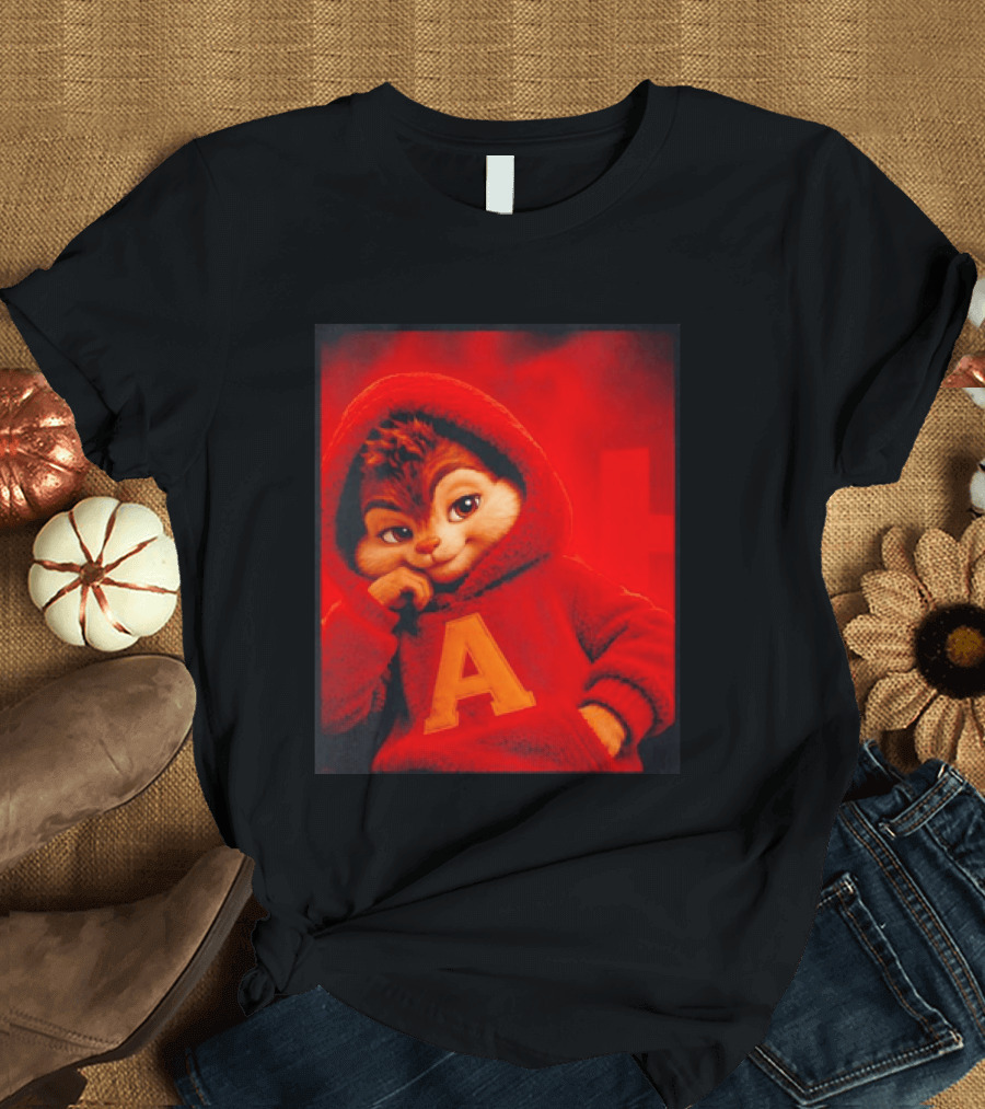 Alvin And The Chipmunks Red A Letter T-Shirt