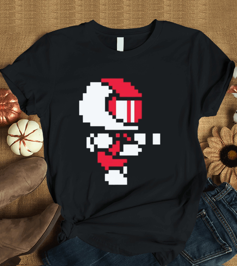 Arcade Pixel Racing Driver Fast Track Helmet Retro Game T-Shirt