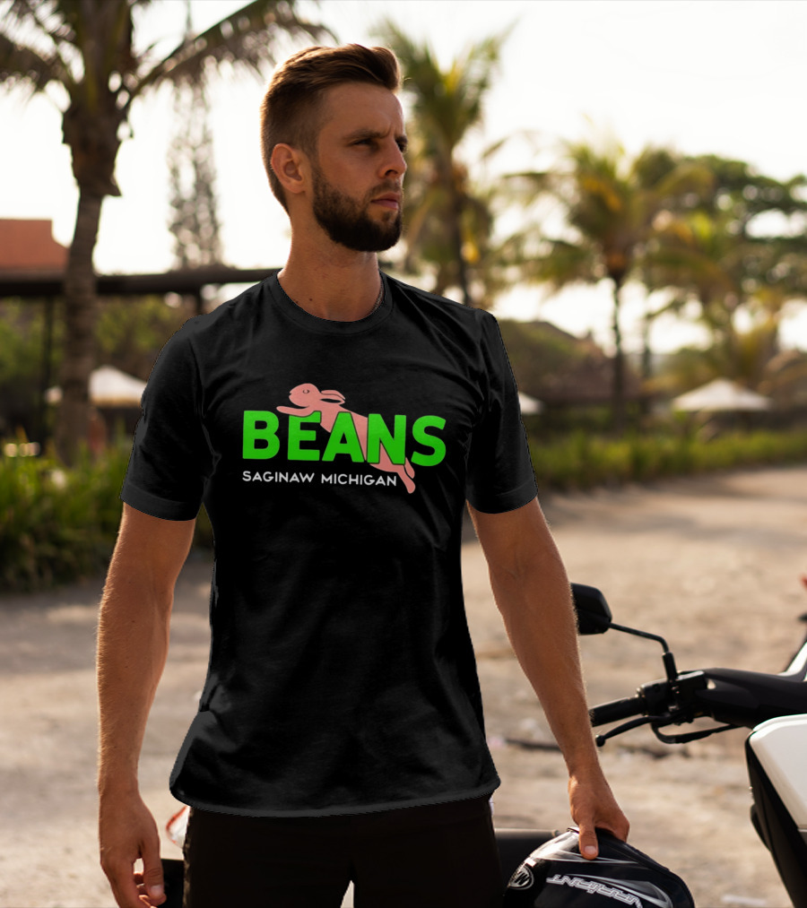 Beans Saginaw Michigan Pink Rabbit T-Shirt
